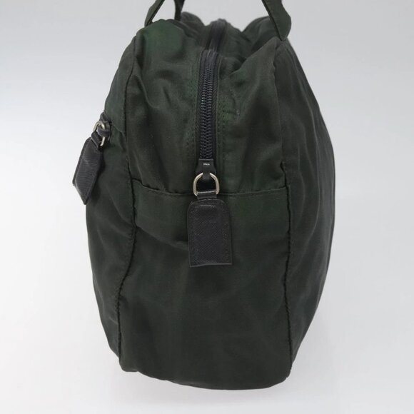 PRADA Hand Bag Nylon Khaki Silver Auth - Picture 13 of 16
